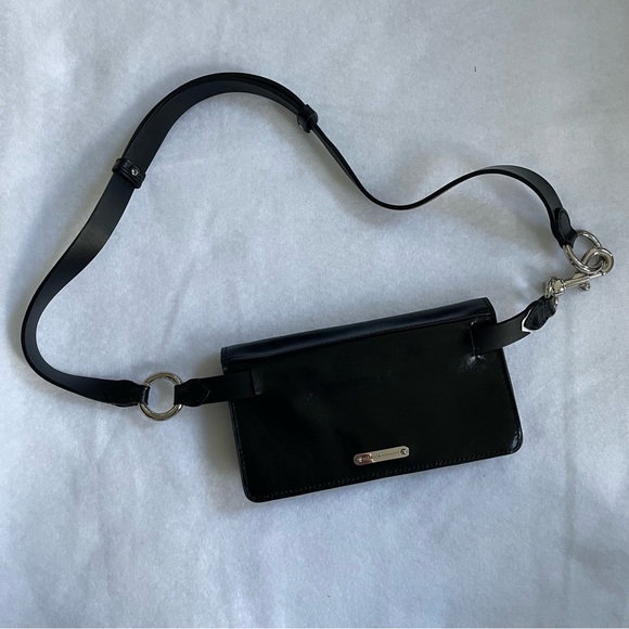 Rebecca Minkoff Black Leather Belt Bag Purse - Picture 3 of 6